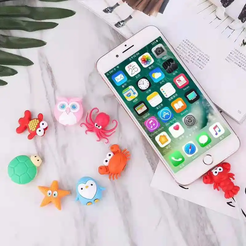 5pcs USB Cable Protector Earphone Wire Cord Protection Cover Data Charger line Protective Case For Apple iphone 11 12 XR XS