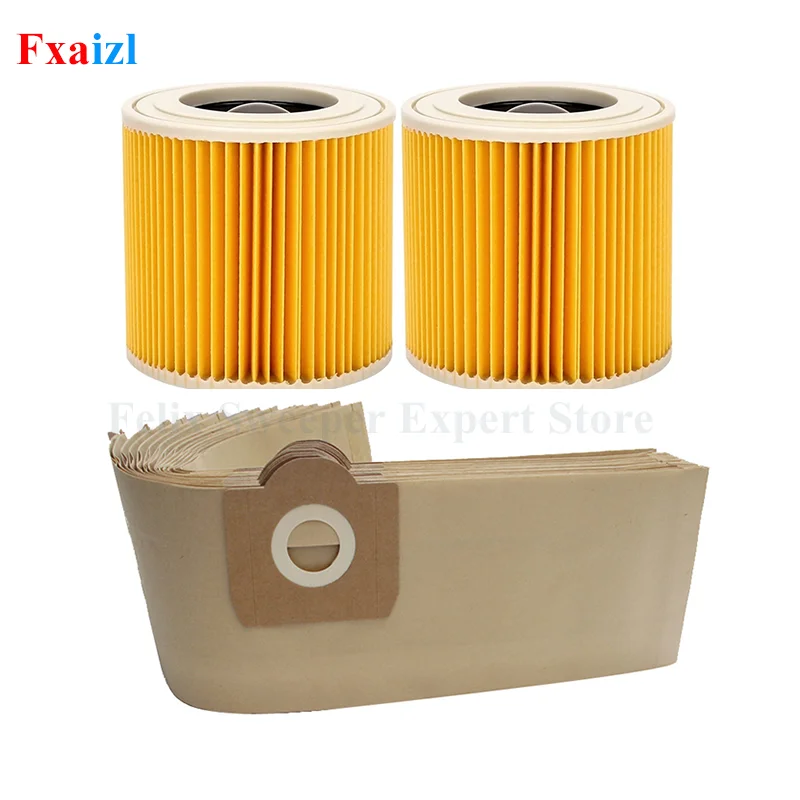 Dust Bag Hepa Filter  For Karcher WD3 MV3 WD3200 WD3300 A2204 A2656  Vacuum Cleaner Spare Parts Accessories Replacement