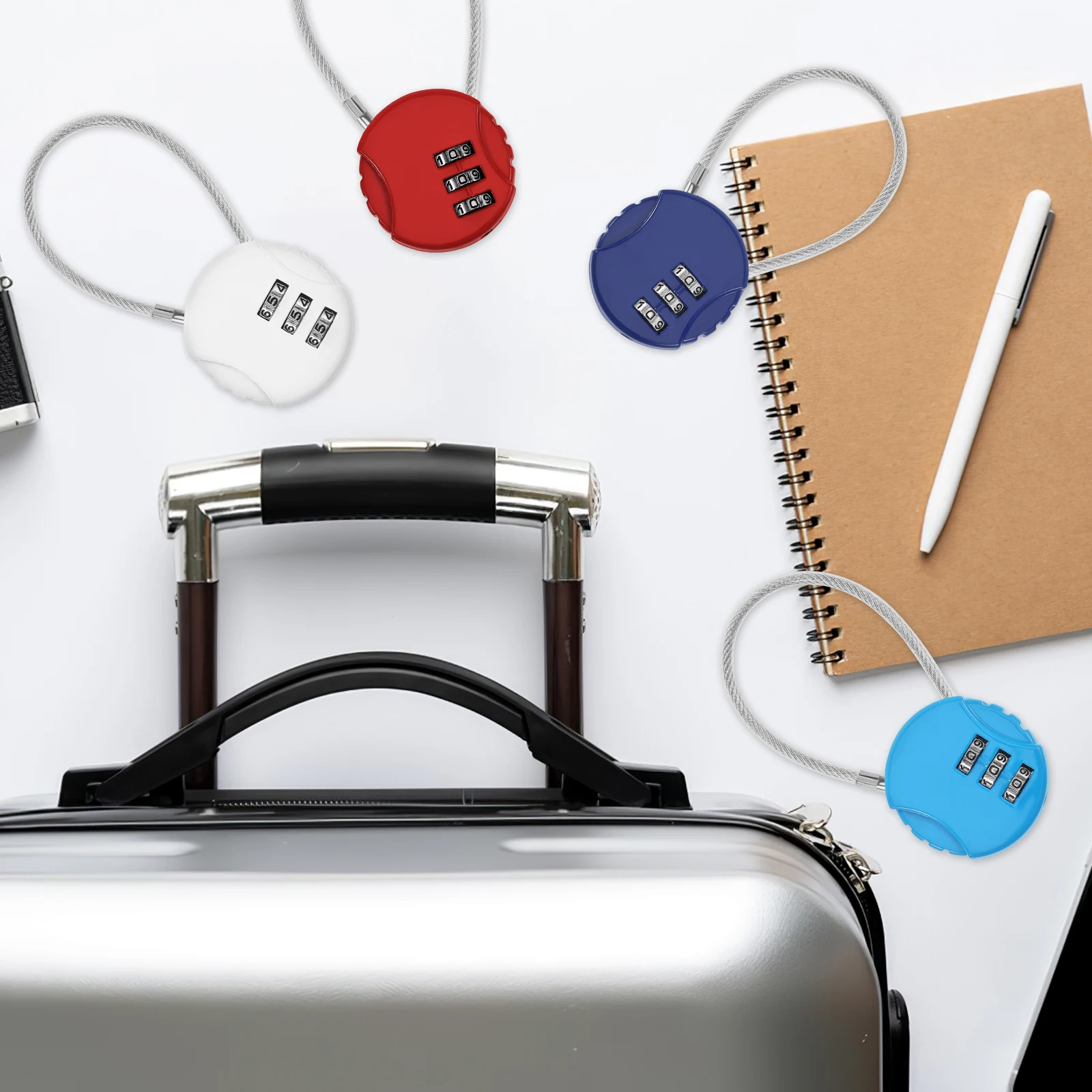 

Adjustable Password Steel Rope For Luggage Suitcase Backpack Travel Security Cable Combination Code Lock Strap Door Coded Lock