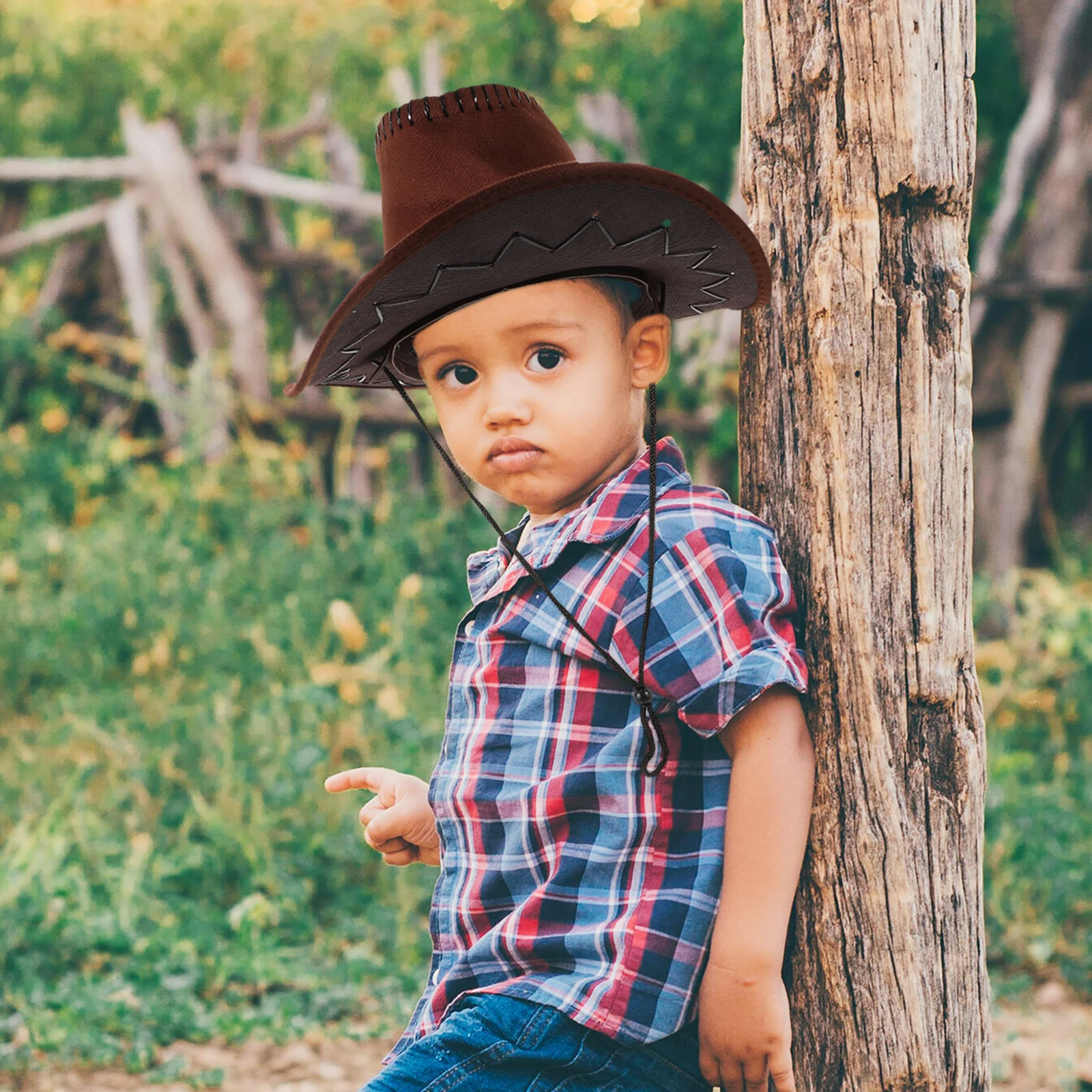 

Cowboy Hat Children's Artificial Suede Party Western Style Cowgirl Brown Women's