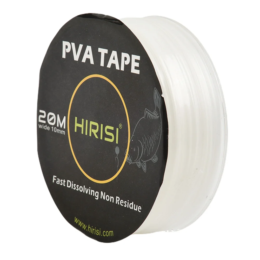 Water Soluble Film Dissolving Tape PVA Bait String PVA Tape Hydrosol Terminal Tackle 10mm/0.39inch 25m Fast Water Dissolving