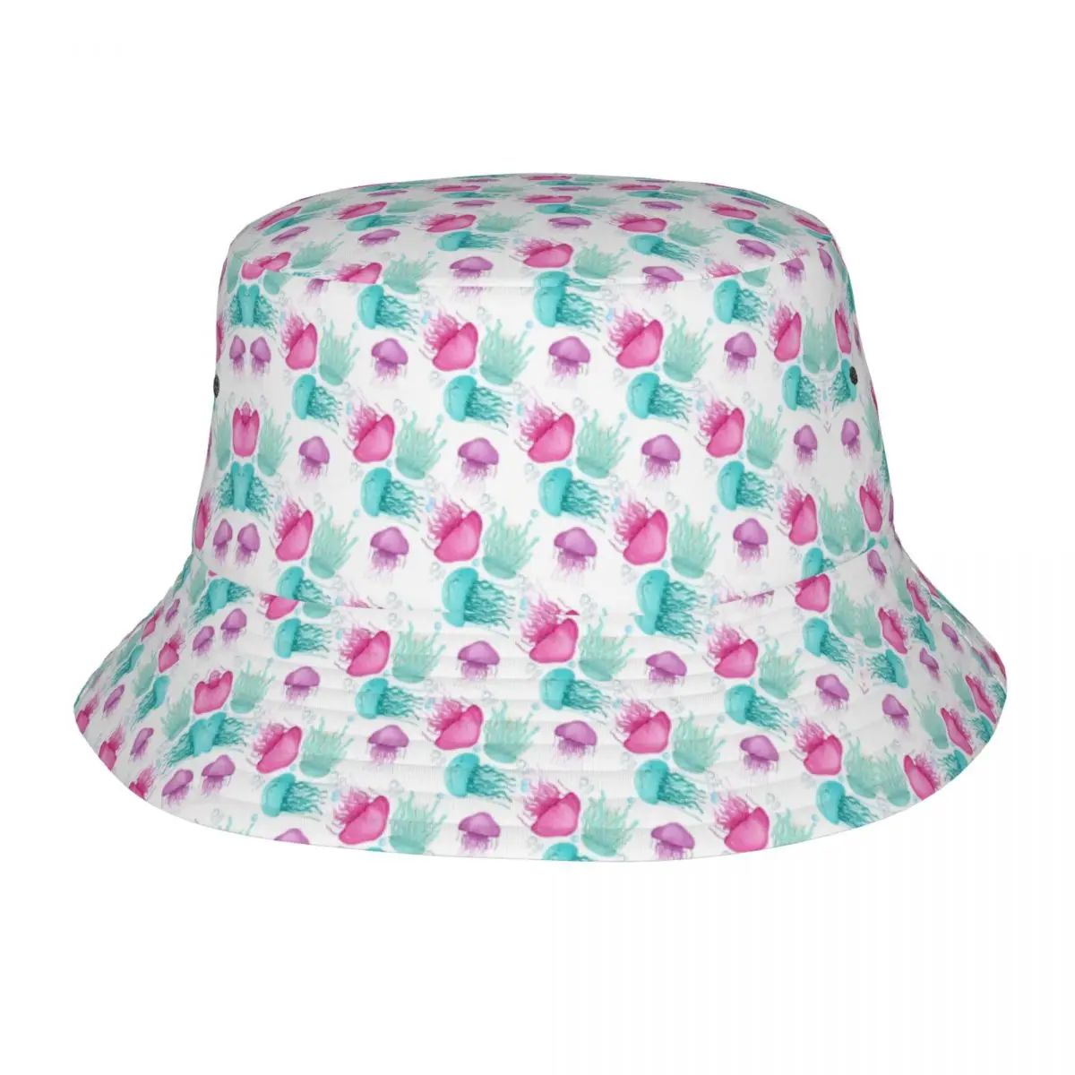 Jellyfish Watercolor Bucket Hat Men Women Unisex Fashion Summer Fisherman Cap