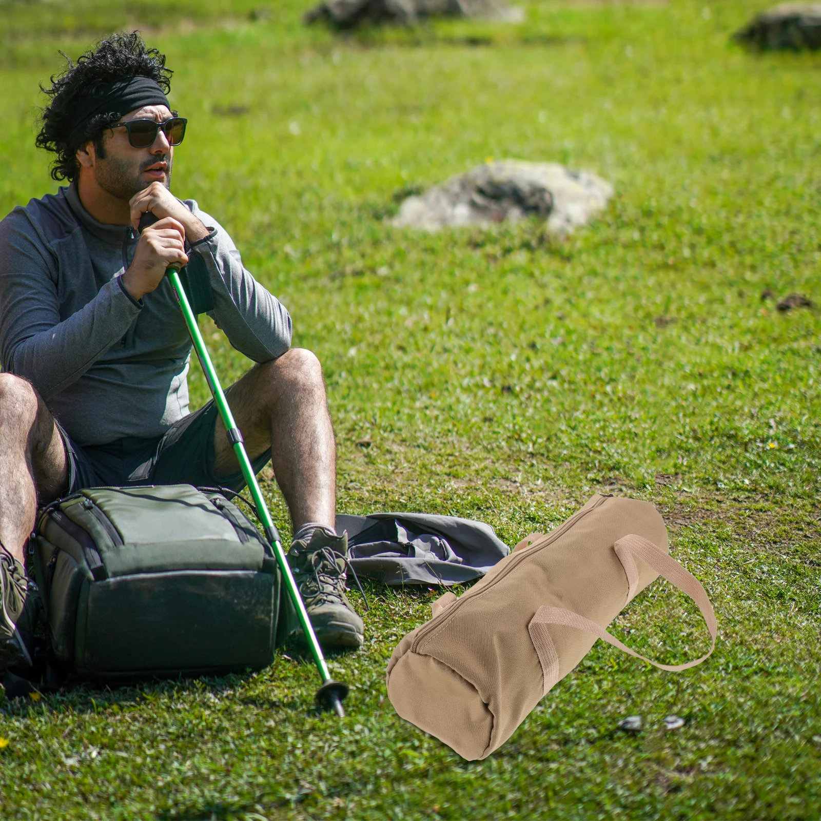 

Nail Bag Outdoor Tent Peg Storage Stake Ground Practical Pegs Container Oxford Cloth Pouch Camping