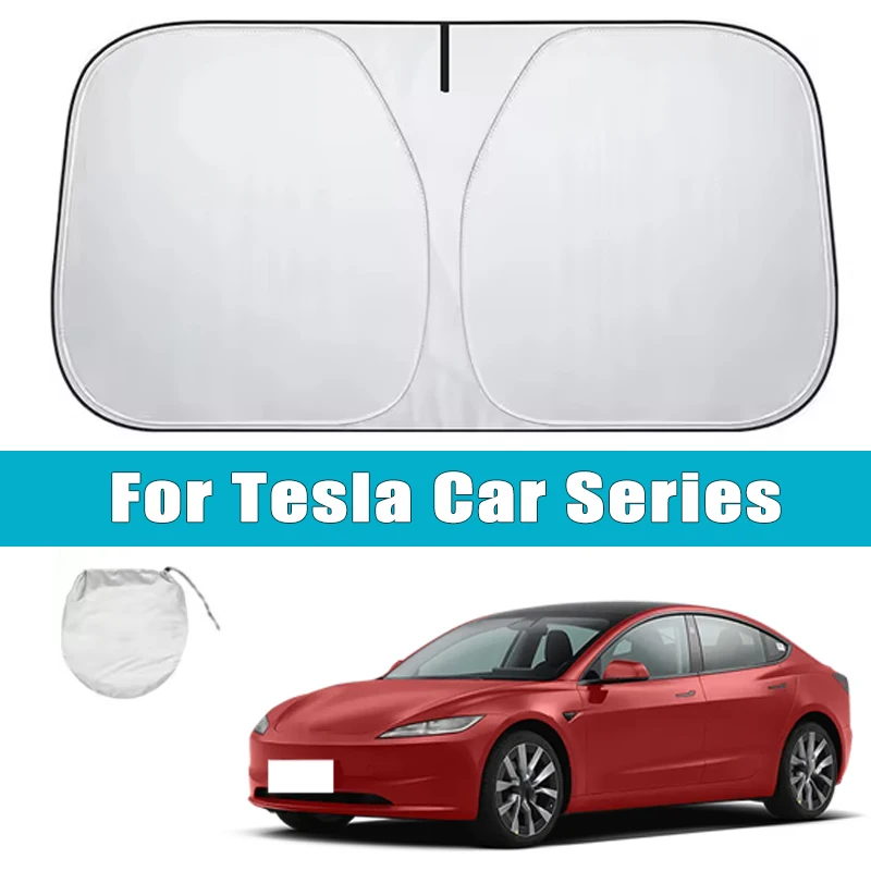 Car Windshield Sunshade for Tesla Model 2/3/Y/S/X Cybertruck Front Window Sun Shade Heat Insulation Auto Accessories