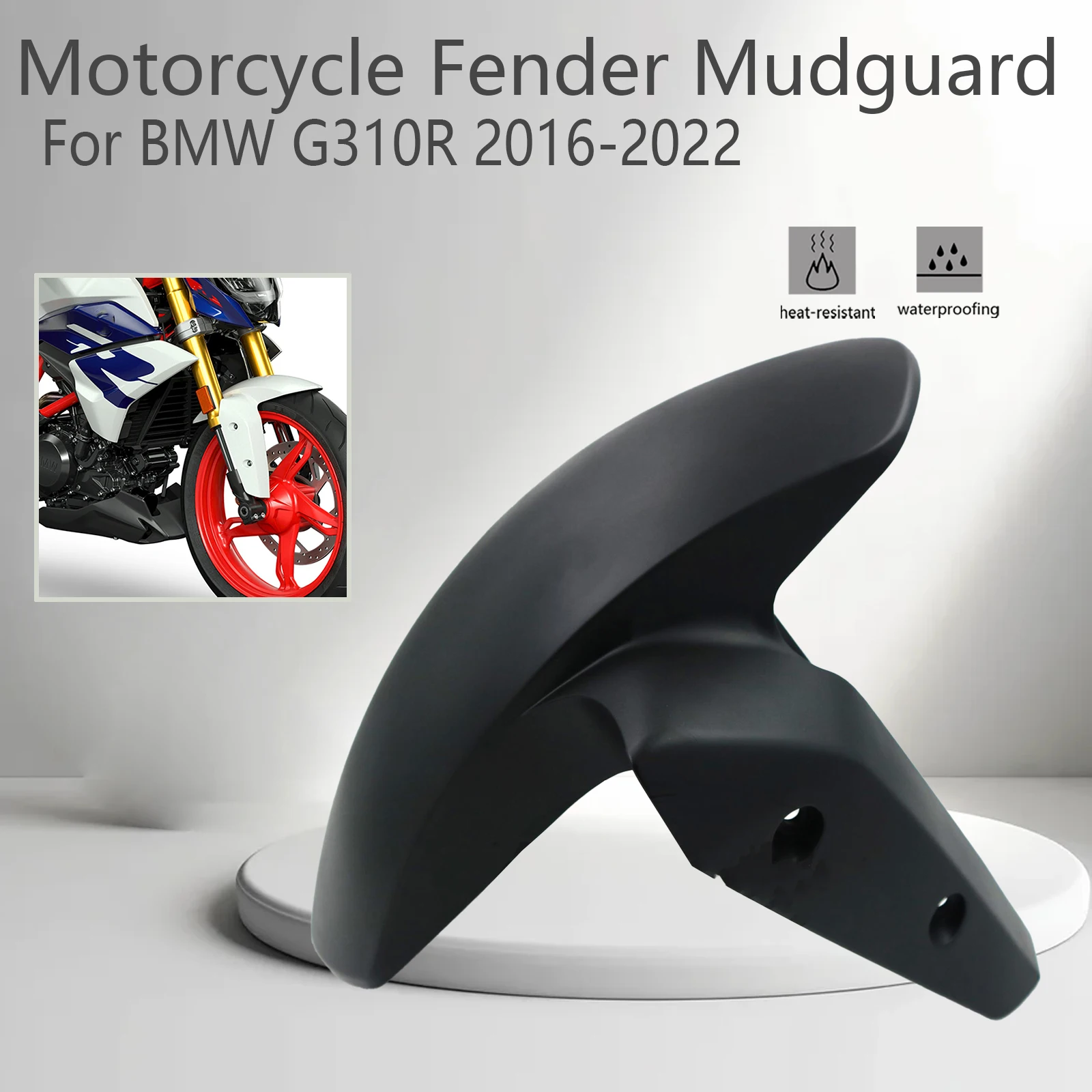 

G310R Motorcycle Front Wheel Fender Mudguard Splash Guard Fairing Accessories for BMW G 310 R 2016 2017 2018 2019 2020 2021 2022