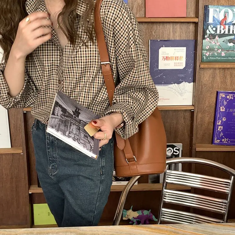 Shirts Frauen Vintage Baggy Stilvolle Plaid Streetwear Frühling Herbst Koreanischen Stil Alle-spiel Ästhetischen Elegante Kausalen Feminno Blusas