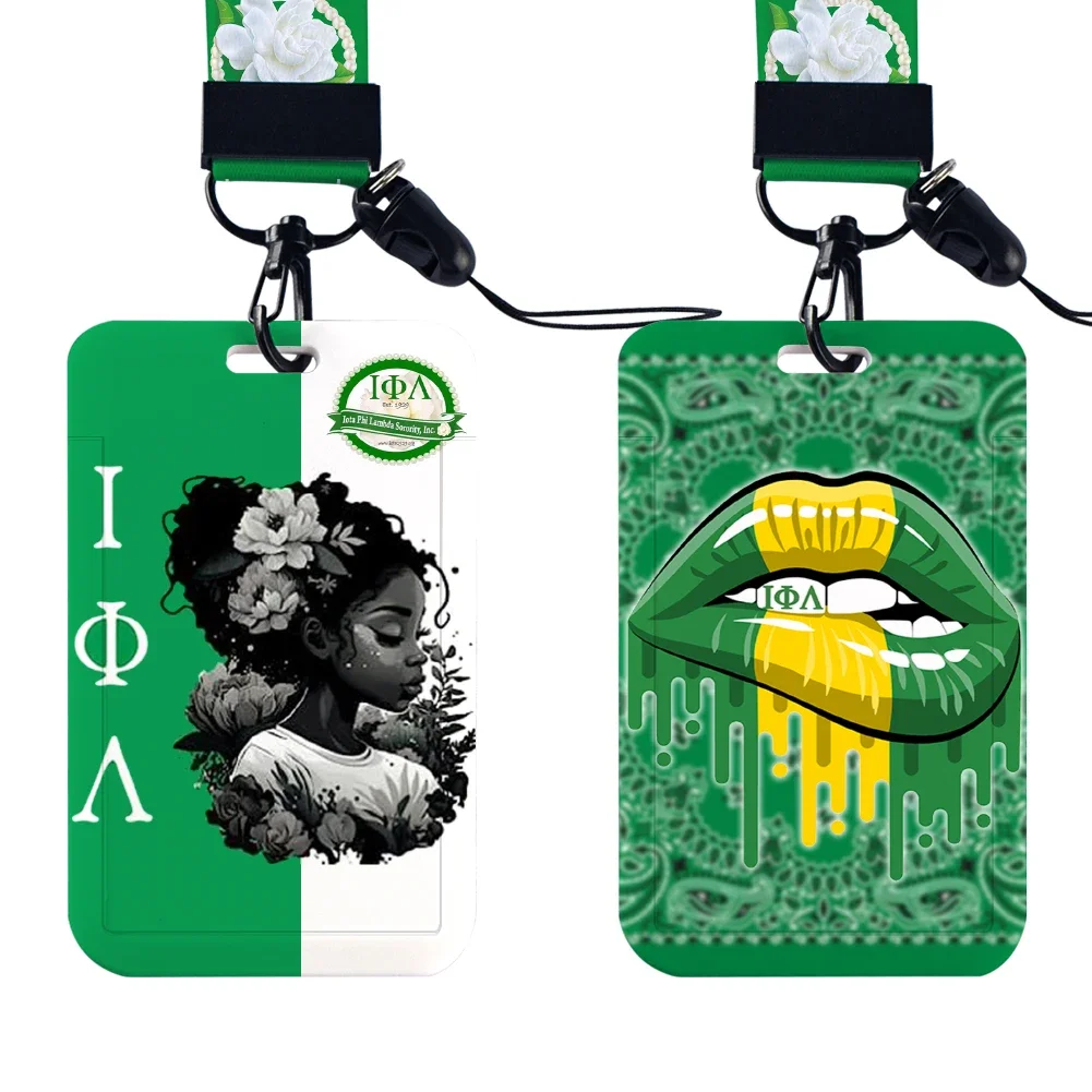 Polyester Lanyard Keychain, Badge Holder, ID Card Holder, Sorority Iota Phi Lambda, Stationery, Hot Sell