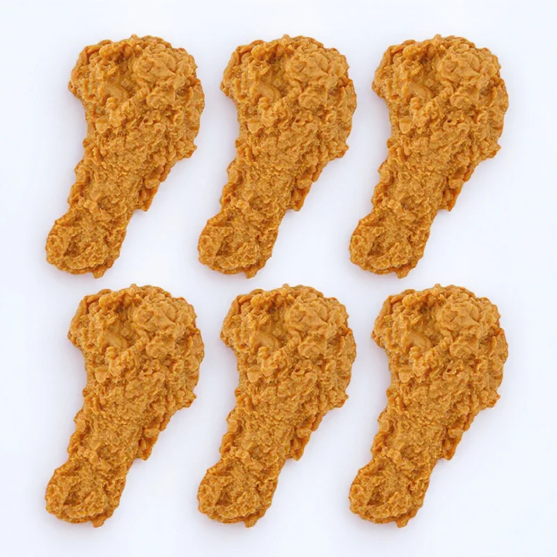 

6Pcs Simulation Fried Chicken Legs Artificial Drumstick Models for Home Restaurant Bakery Decoration Realistic PVC Props