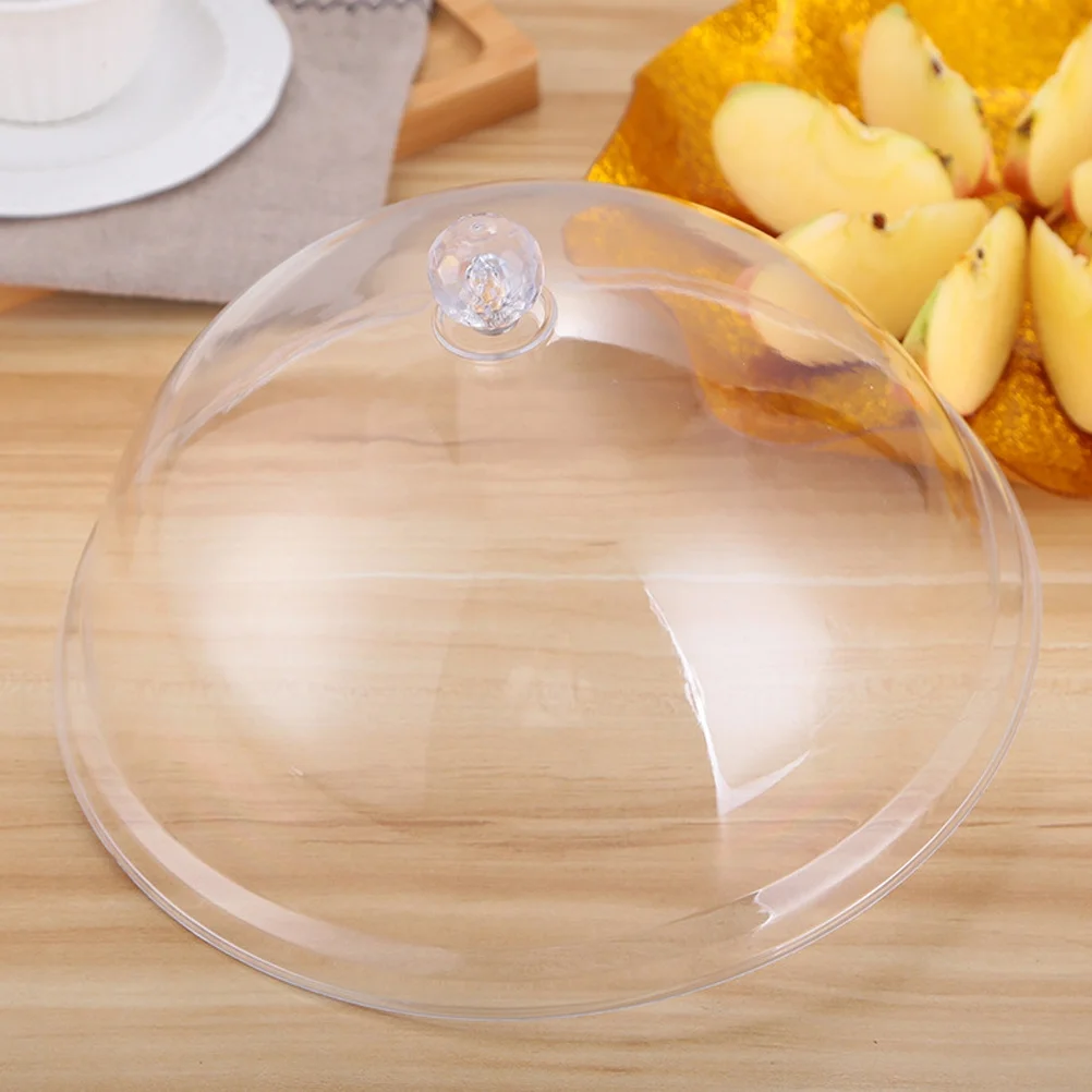 

Food Protective Cover Clear Design Easy to See Inside Convenient Handle Outdoor Party Use Food Cover Meal Dish Lid