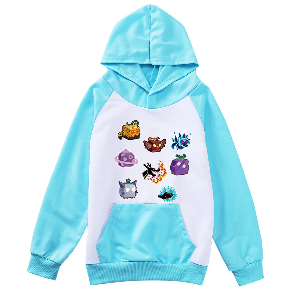 

Hot Game Blox Fruits Clothes Kids Cartoon Hoodies&sweatshirts Baby Girls Long Sleeve Coats Junior Boys Outwear Children Clothing