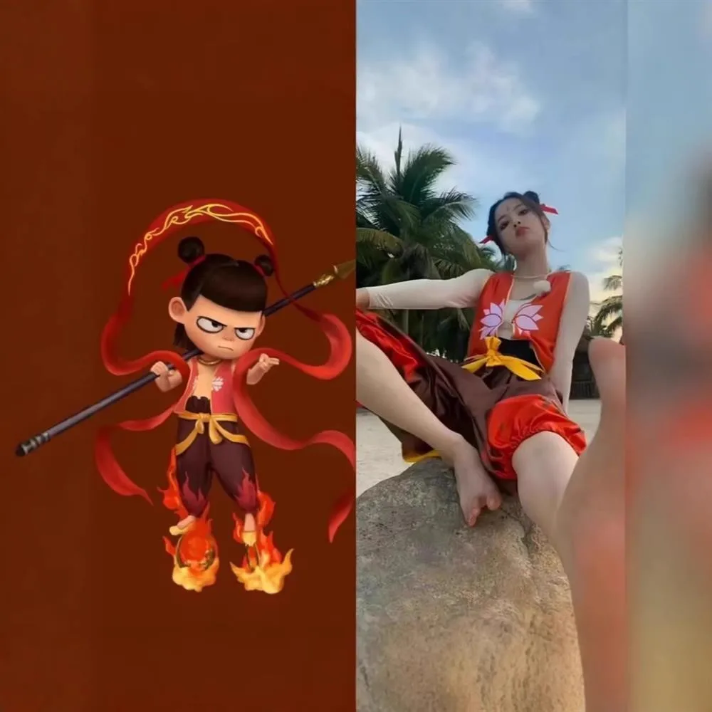 Fantasia de zhu bajie para meninas, roupa de performance de halloween, fantasia de anime, conjunto de roupas de palco tradicionais chinesas