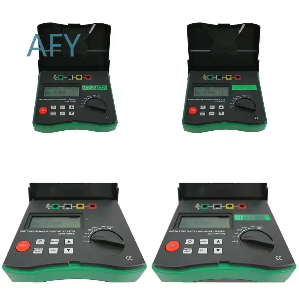 DY4300B 4-Terminal Earth Resistance Tester for Soil Resistivity Measurement 400-500Hz Grounding Resistance Tester for
