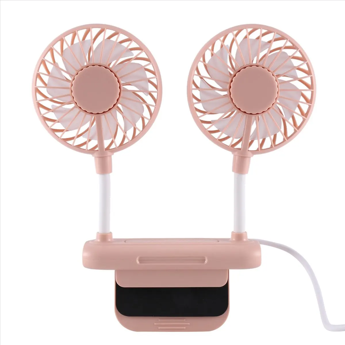 

HGHO Small Desk Fan USB Powered Mini Fan for Office Laptopsm,3 Speeds Desktop Table Cooling Fan with Adjustable Clamp Pink