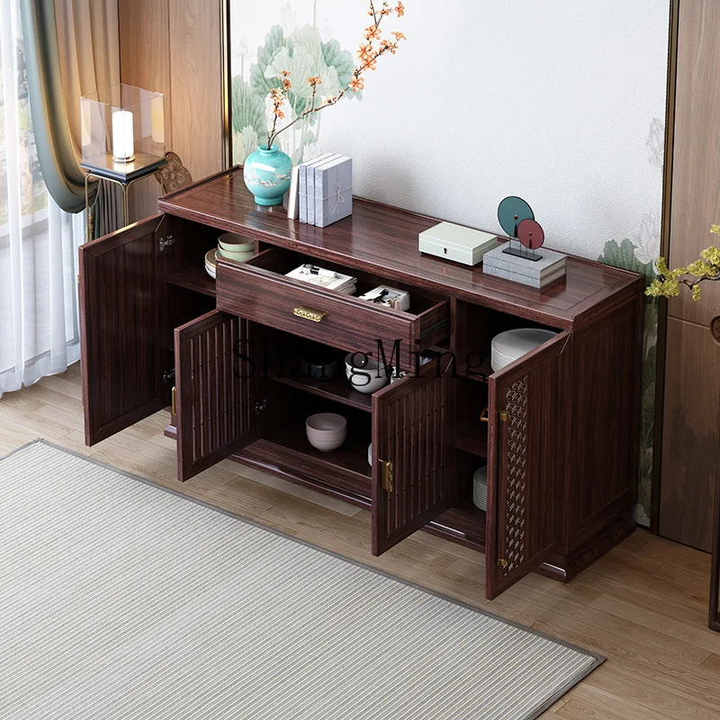 CL modern simple integrated wall chest new Chinese side cabinet living room solid wood locker