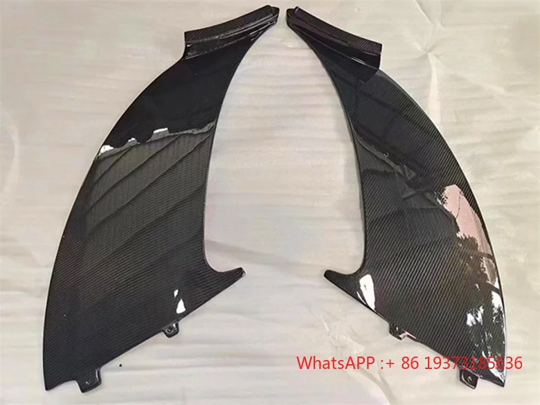 New 3K Diagonal Woven Carbon Fiber Side Rear Fender Vent for McLaren 650S MP4-12C Body Kit view 2