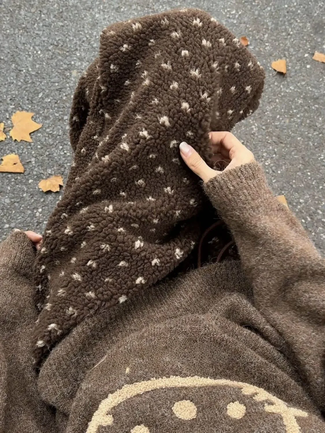 

plus Size Women's American Polka Dot Drapey Wide Leg Pants Autumn Winter Loose Fce Design Sense Sweatpants Trendy