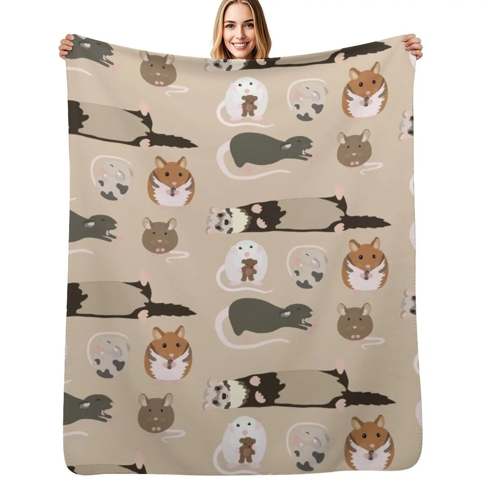

small pets Throw Blanket Outdoor Soft Blanket for Picnic Beach Camping
