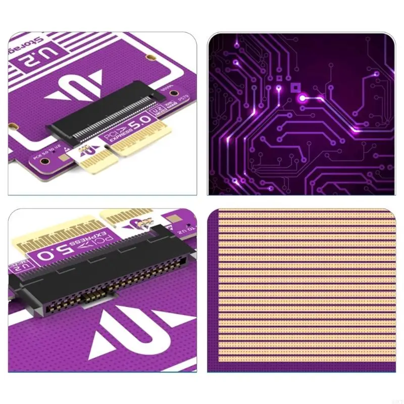 بطاقة محول قرص صلبة متعددة محرك أقراص متعددة لـ PCIE 5.0 4x مع استقرار جبل رأسي وتبديد الحرارة المتقدم 83CF
