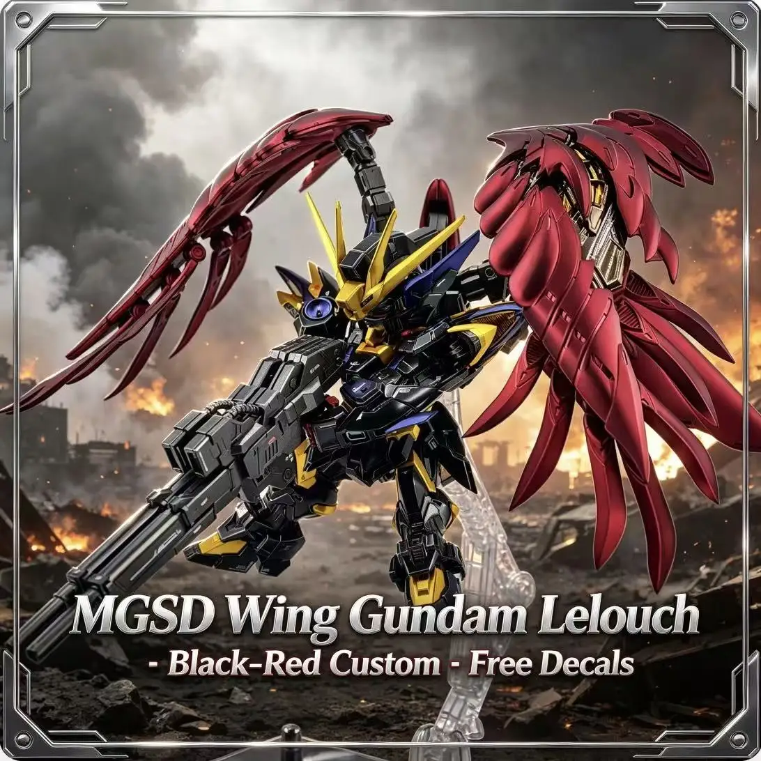 MGSD Wing Lelouch Color Scheme Airbrush Painted Mech Assembly Model Kit Action Figure Boy Toy Collectible Desktop Ornament Doll