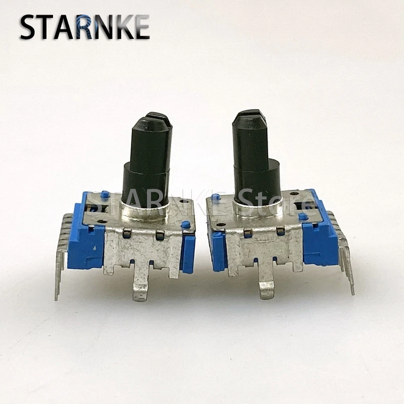 2PCS RK14 Type A100K Single Row 7-pin Vertical Double Mixer Speaker Amplifier Volume Potentiometer 13mm Shaft