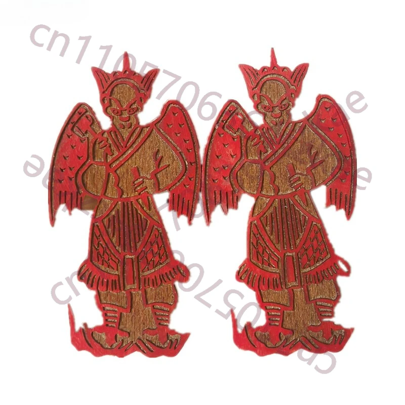 

Three-dimensional Lei Zhenzi Statue, Solid Wood Carving, Lei Zhenzi Statue Seal