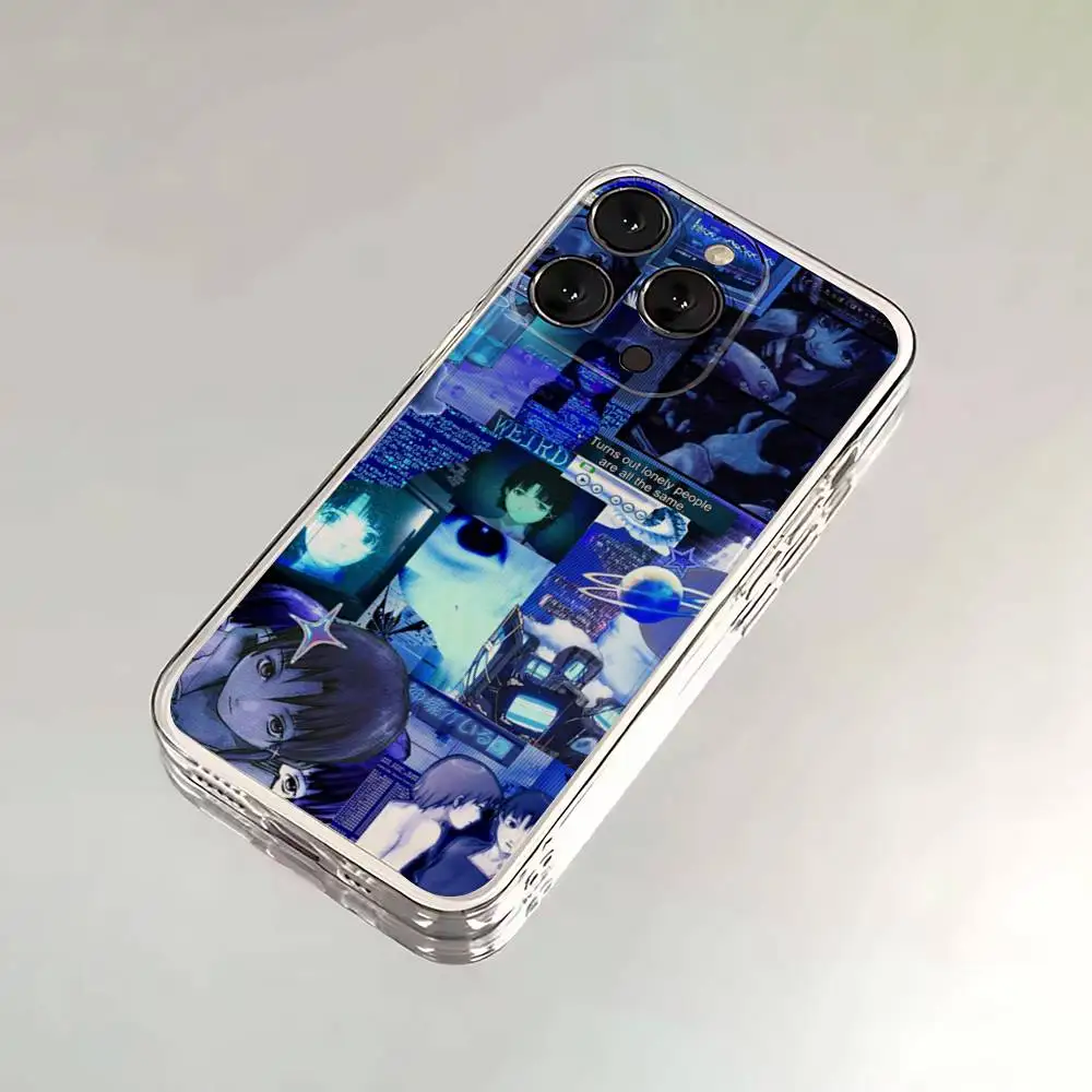Seriële Experimenten L-Lain Telefoonhoesje Voor iPhone 16,15,14,13,12,11,17 Pro,Max,Plus,X,XS,XR,SE,Mini Transparante Soft Cover