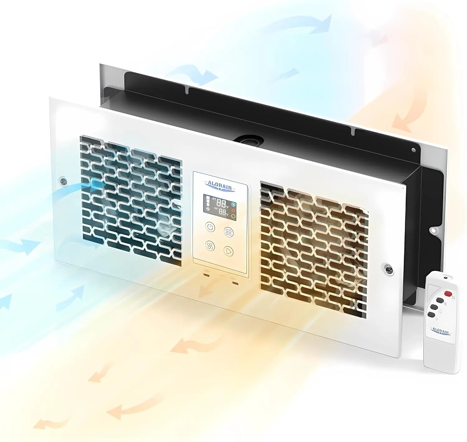 

300 CFM Room to Room Air Transfer Fan Vent Fan, Two-Way Reversible Through Wall Ventilation Fan, Dual Fan, Remote Control
