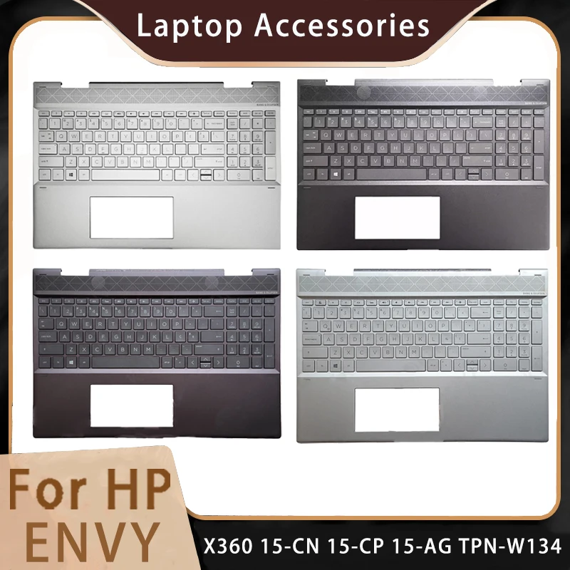 

New For HP ENVY X360 15-CN 15-CP 15-AG TPN-W134 Replacemen Laptop Accessories Keyboard With Backlight Fingerprint Hole Brazil