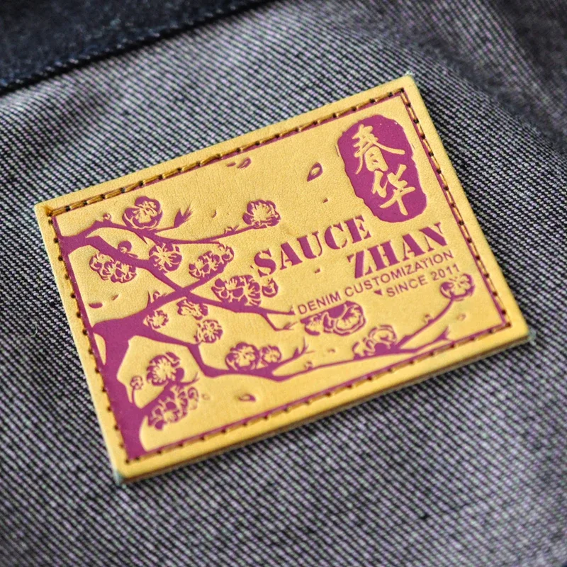 Sauce Zhan 530XX  Jean Jacket Men Colored Cotton and Linen Men Jacket Selvedge Denim Jacket Vintage 16.5 Oz