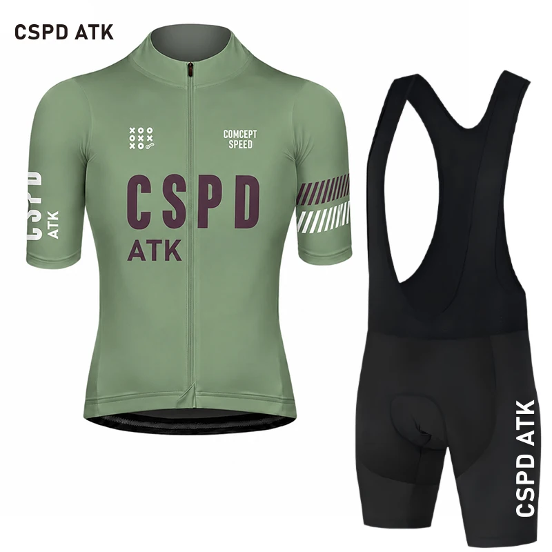 

CSPD ATK Summer Cycling Clothing Men's Strap Cycling Pants Long Distance UVF50 Cycling Top Quick Drying Cycling Bib