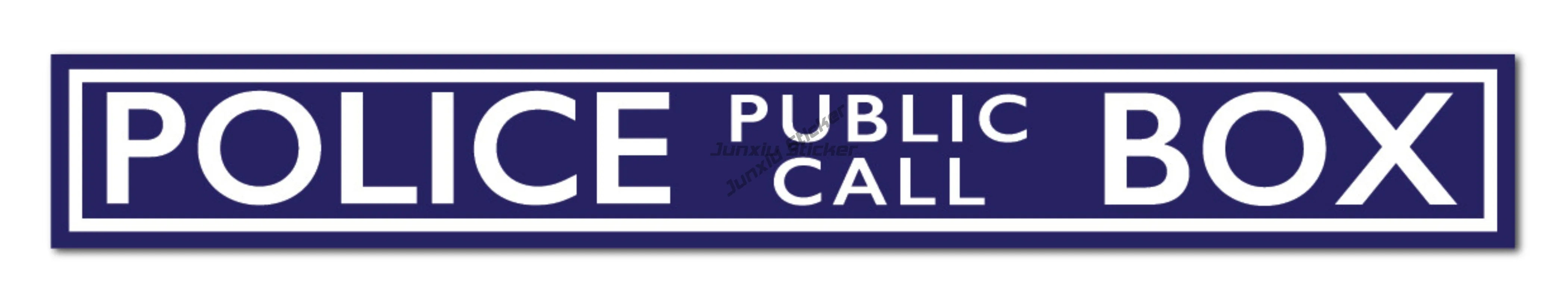 The POLICE BOX Logo Is Used for CAR VAN LORRY Bumper Motorcycles VINYL SEL ADHESIVE STICKERS
