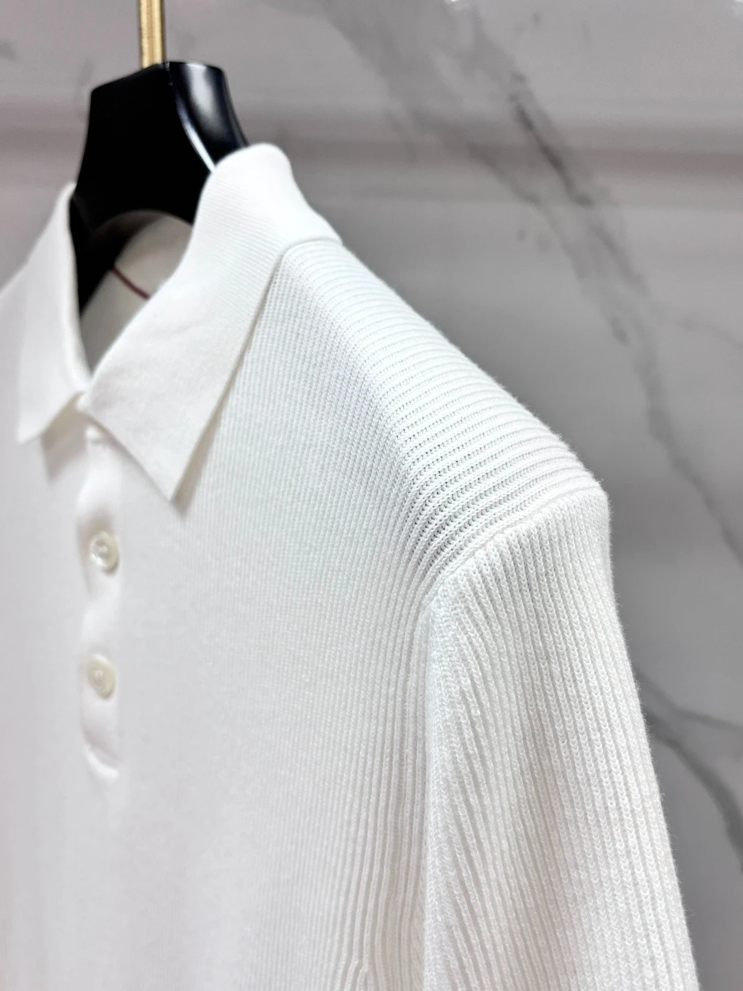 BC Italian old money wind lapel short-sleeved knitted sweater