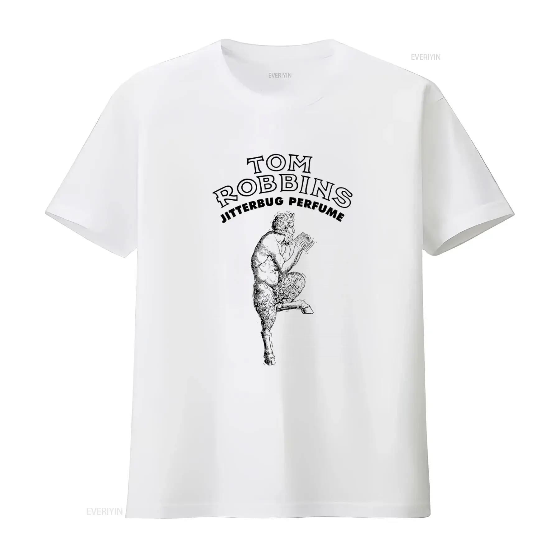 Camiseta con estampado de Tom Robbins Surreal Author Jitterbug Perfume, camiseta informal lavada vintage a la moda, Top cómodo Unisex para uso diario