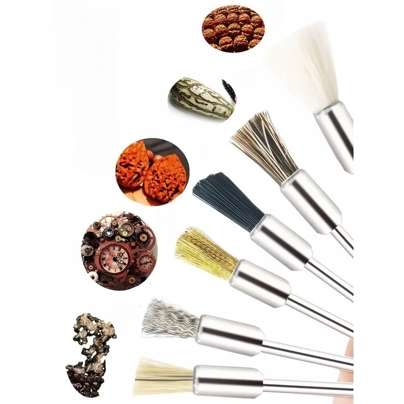 Jewelry Cleaning Deburring Polishing Brushes|2.35mm Shank Copper/Steel Wire Brushes (Soft&Hard) -  Rotary Tool Accessories