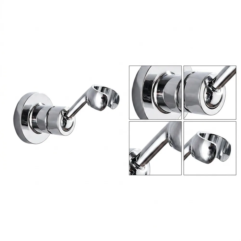 Chrome Adjustable Shower Base with Ball Mechanism for Positioning of Handheld Shower and Bidet Sprayer Chrome Adjustable
