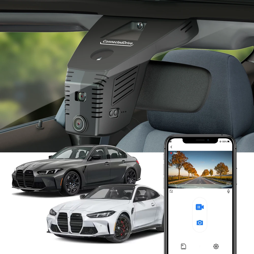 Dashcam for BMW M3 M4 M340i and M2 G87 Facelift 2025, FITCAMX Built-in WIFI APP Control Car Camera for BMW