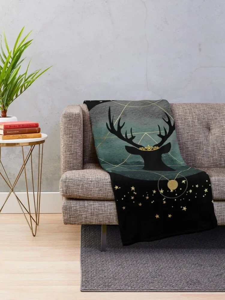 Throne of Glass- Forest Stag Throw Blanket Luxury Thicken Bed Fashionable warm for winter Blankets