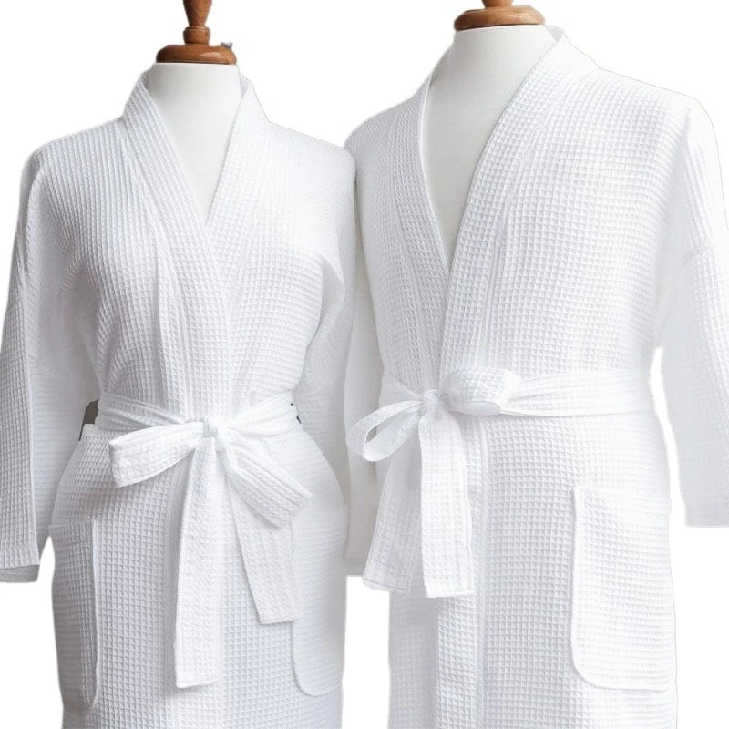 

Ultra Soft Adult Long Sleeve Pajamas Deluxe Ladies Men's 100% Cotton Waffle Bathrobes