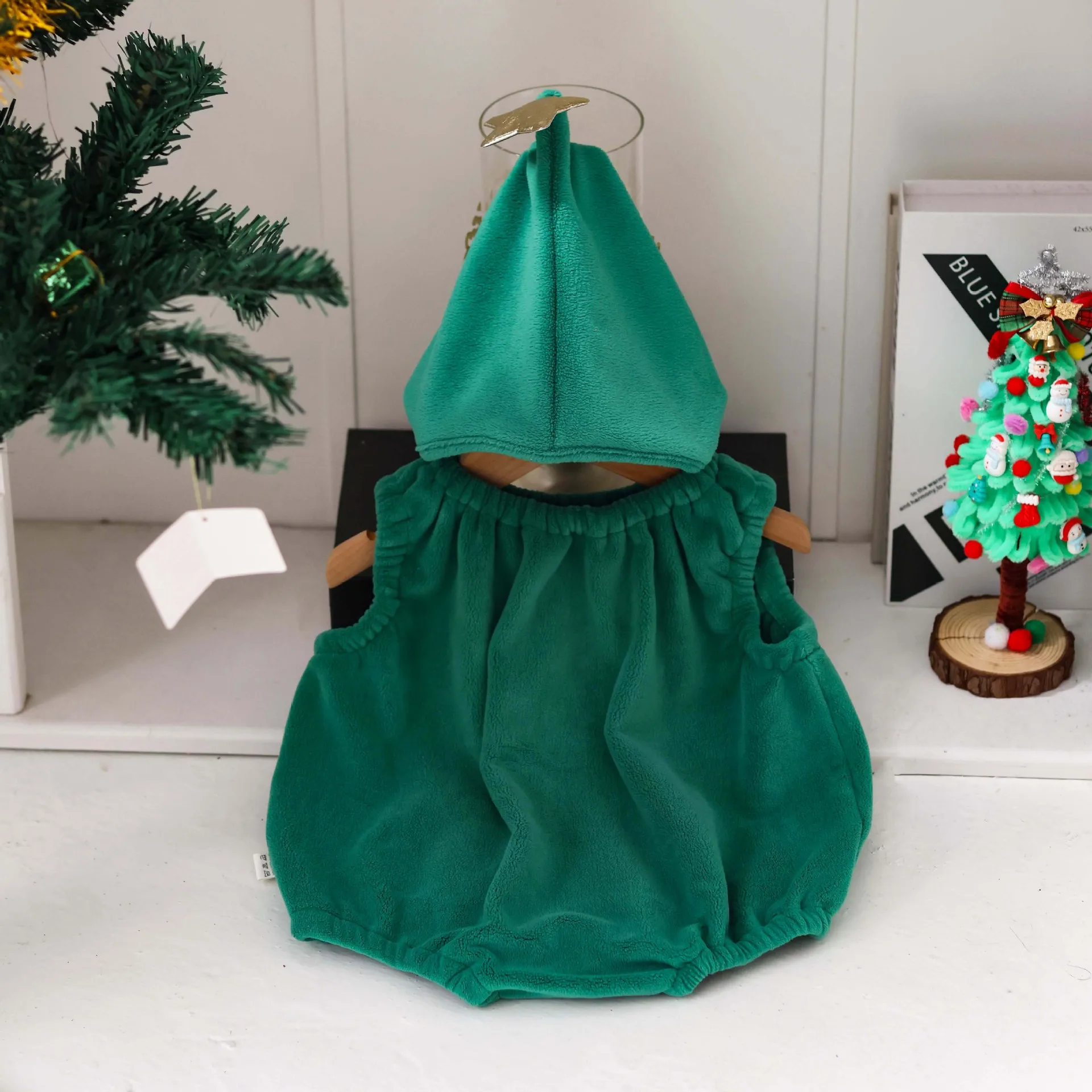 Weihnachten niedlichen Elf Party Neugeborenen Kleidung Hut 2 Stück bequem und weich 0-24m Jungen Mädchen Frühling Herbst Weihnachten Baby Overall – Detail 8