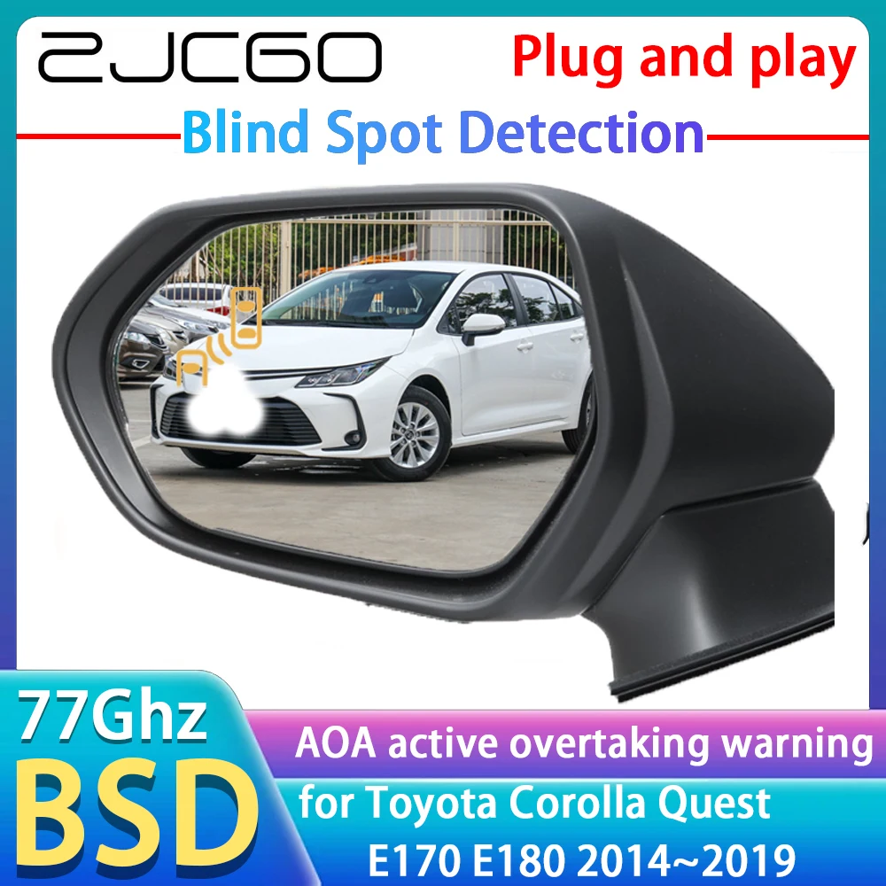 77GHz Radar Detector BSD Blind Spot Detective Alert Mirror Assistance Accessories For Toyota Corolla Quest E170 E180 2014~2019