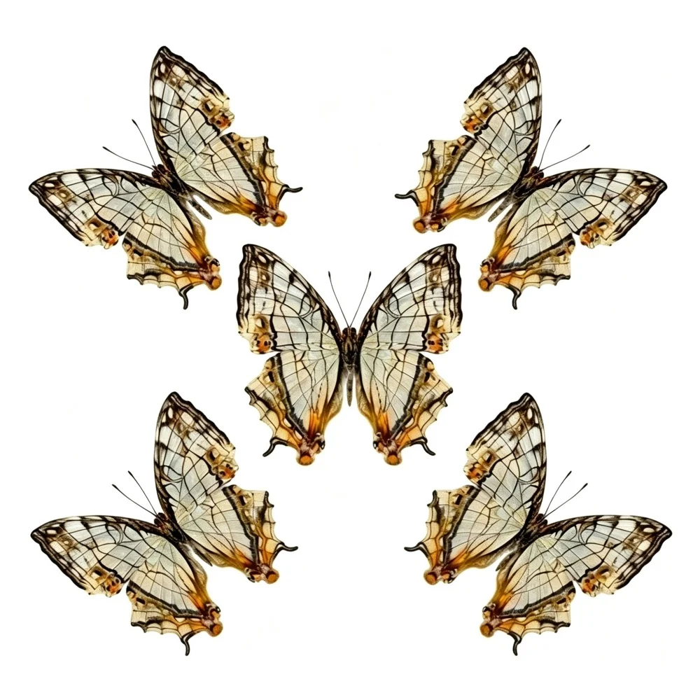 6-100pcs natural Real Butterflies Specimen (Cyrestis thyodamas）Artwork Material Home Decoration DIY
