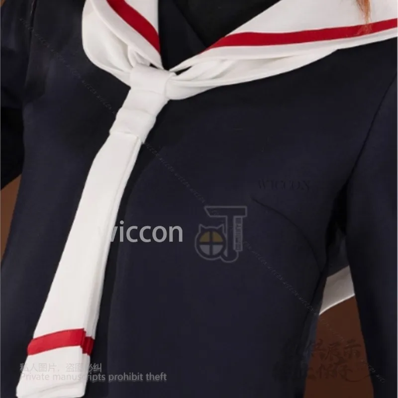 Anime Cardcaptor Sakura Kinomoto Sakura Cosplay Costume Lovely Kawaii JK School Uniform Wig Halloween Party Role Play Customized