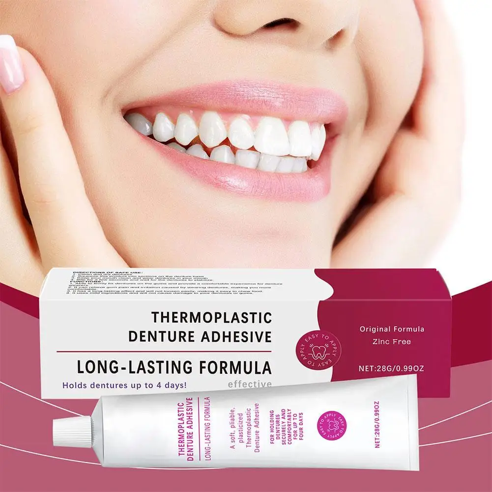 2024 Seamless Fit Thermoplastic Denture Adhesive Comfortable Portable Oral Health Care Long Lasting Reusable Denture Care