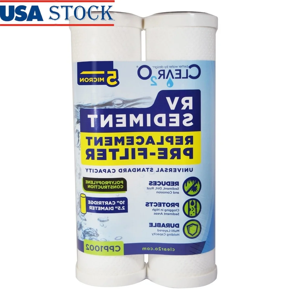 

Предварительный фильтр для оссания на колесах, 5 микрон, 2 шт., универсальный фильтр для воды, прочный полипропилен, 10x2,5 дюйма, простая установка, защита