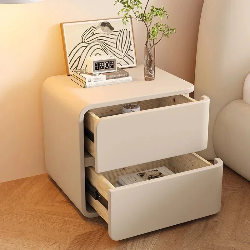 Drawer White Night Table Nordic Bedroom Woode Luxury Nightstands Minimalist Unique Armarios De Dormitorio Livingroom Furniture