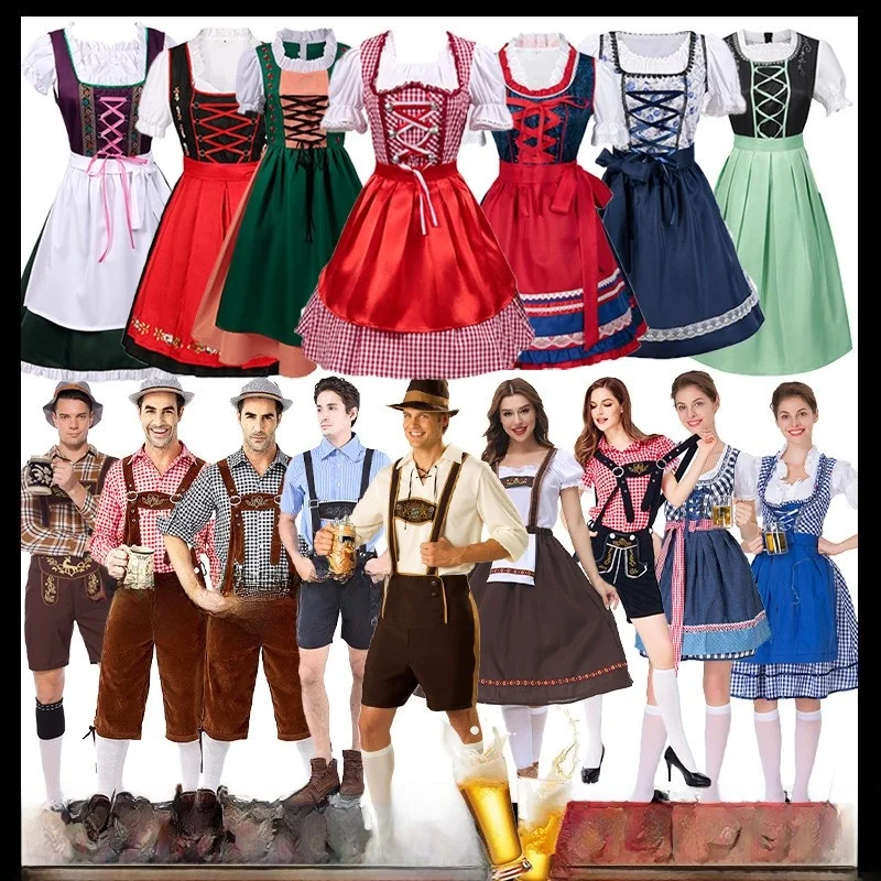 

Halloween 2024 Beer Festival Maid Beer Cos plus Size Workwear Ethnic Traditional Bavarian Costume Women's Fashion
