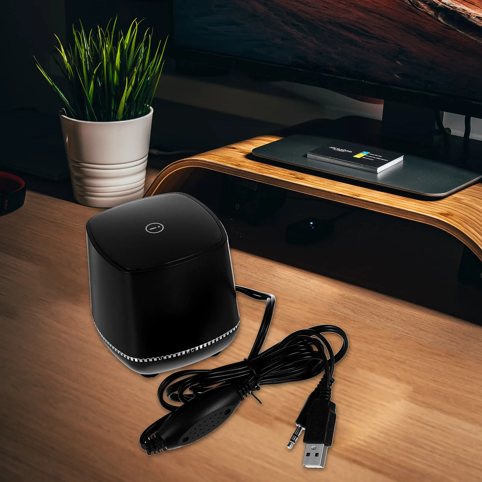 

Universal 3.5Mm Jack Mini Portable Phone Speaker Stereo Bass High-Fidelity Sound Long Life Plug Play Soundbox For Mobile