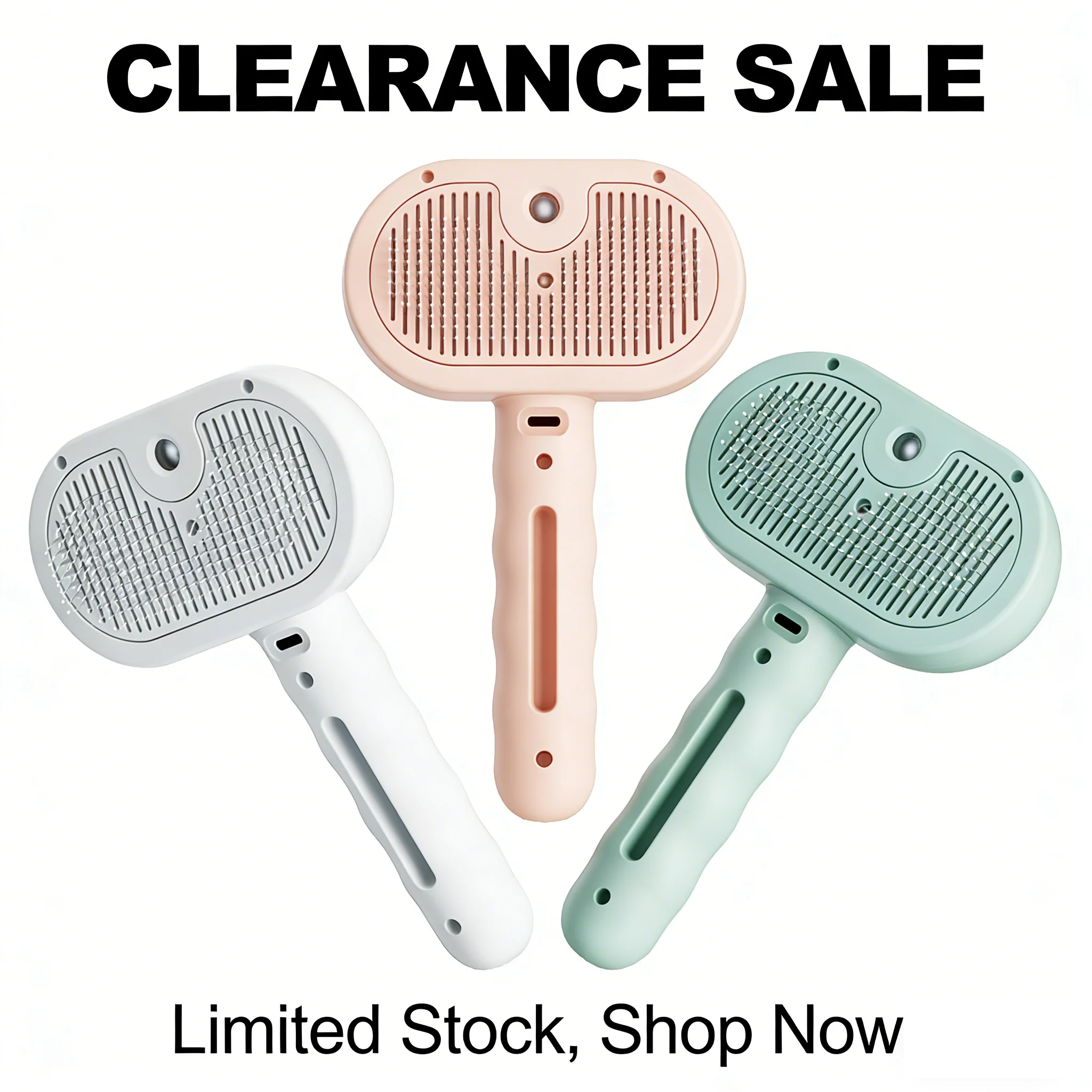 3in1 Pet Steam Spray Grooming Brush for Dogs Cats Electric Hair Removal Comb Massage Anti-Tangle Steamy Floating Hair Cleaning