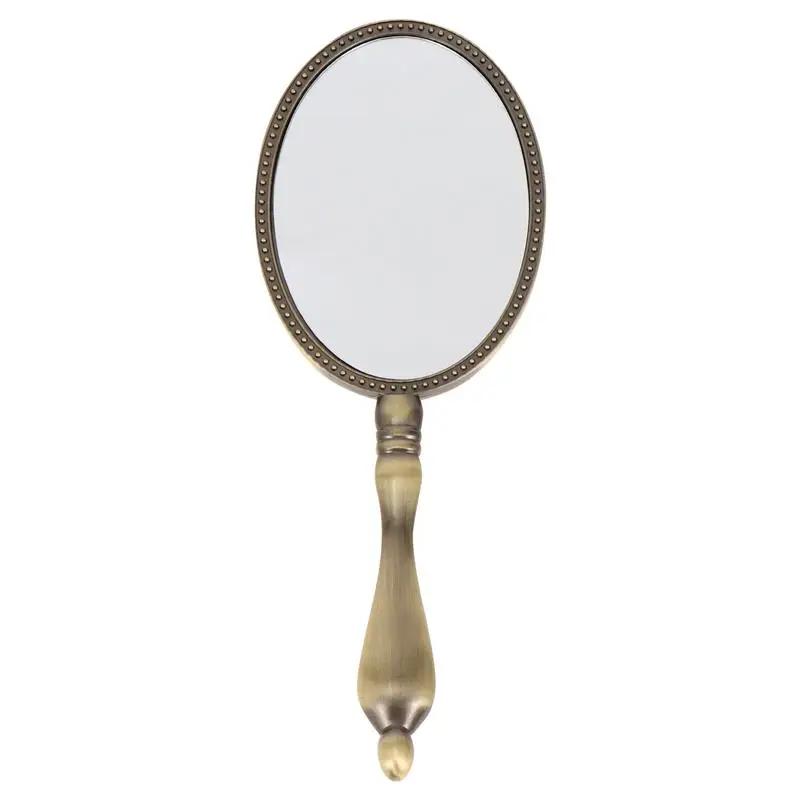 

Hand Mirror Elgant Hand Mirror Compact Mirror with Handle Vintage Cosmetic Mirror Antique Hand Mirror Straight Handle Mirror