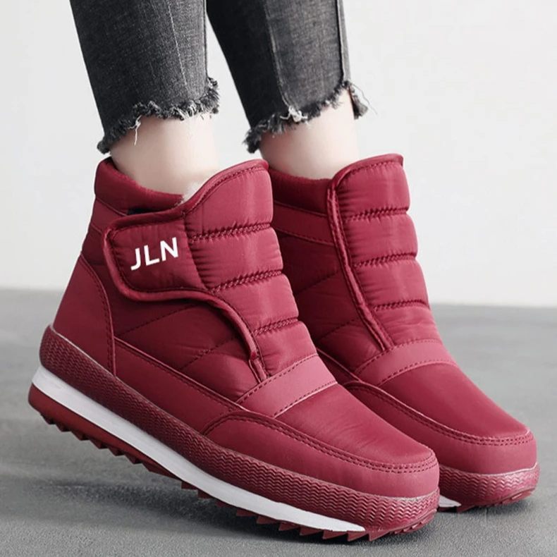 الشتاء عالية أعلى و أفخم سميكة سوليد زوجين أحذية الثلوج للماء، المضادة للانزلاق، سميكة حذاء من الجلد الصوف الرجال الأحذية القطنية #3